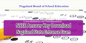 NSEE Answer Key 2023 Download - Nagaland State Entrance Exam